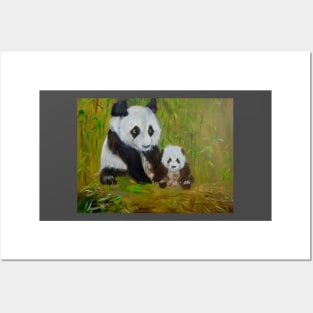 Panda and Baby Posters and Art